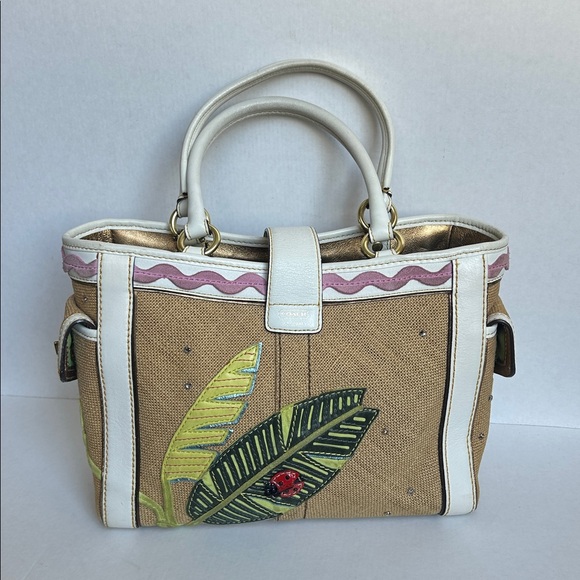 COACH limited edition vintage Cream and Tan Women's satchel bag - Picture 3 of 16